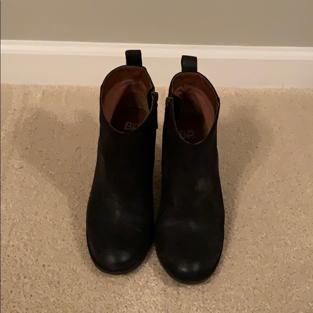 Black Leather Booties